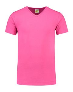 Lemon & Soda LEM1264 - T-Shirt V-Ausschnitt Baumwolle/Elastik für Ihn Fuchsie