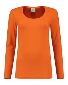 Lemon & Soda LEM1267 - T-Shirt Rundhalsausschnitt Baumwolle/Elastik für sie Orange