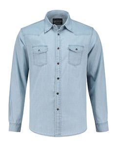 Lemon & Soda LEM3960 - Denim Shirt LS für ihn Light Blue Denim