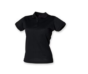Henbury HY476 - Damen Polo T-Shirt Schwarz