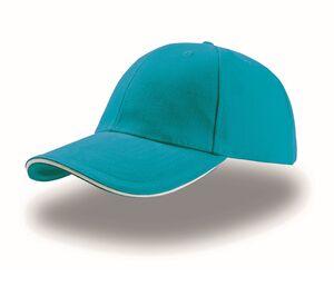 Atlantis AT003 - 6-Panel-Sandwichkappe Turquoise / White