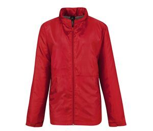 B&C BC325 - Microfleece gefütterter Windbreaker für Damen Rot