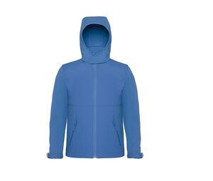 B&C BC650 - Hooded Softshell Jacke Herren Azur