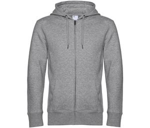 B&C BCU03K - Kapuzensweatshirt KING  Heather Grey