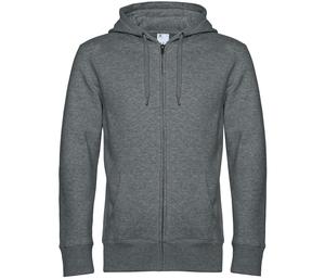 B&C BCU03K - Kapuzensweatshirt KING  Heather Mid Grey