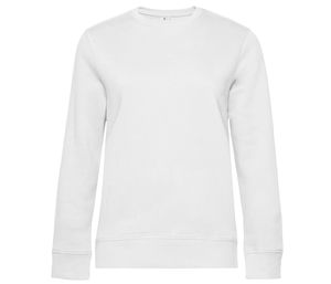 B&C BCW01Q - Damen Sweatshirt mit geraden Ärmeln  Weiß
