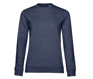 B&C BCW02W - Damen Rundhals-Sweatshirt Heather Navy