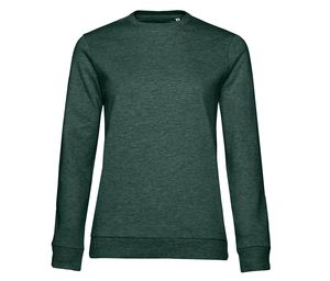 B&C BCW02W - Damen Rundhals-Sweatshirt Heather Dark Green