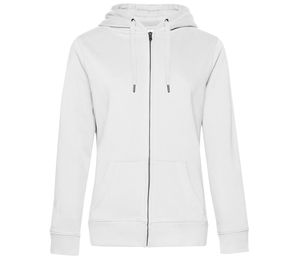 B&C BCW03Q - Kapuzensweatshirt Queen mit Reißverschluss Weiß