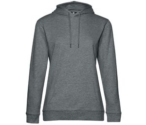 B&C BCW04W - Damen Kapuzenpullover Heather Mid Grey