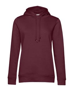 B&C BCW34B - Damen Kapuzenpullover aus Bio-Baumwolle Burgundy