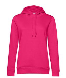 B&C BCW34B - Damen Kapuzenpullover aus Bio-Baumwolle Magenta Pink