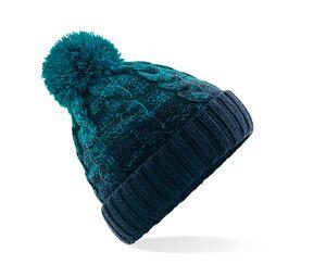 Beechfield BF459 - Beanie mit Bommel Teal / French Navy