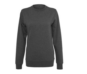 Build Your Brand BY025 - Leichtes Damen-Sweatshirt mit Rundkragen Holzkohle