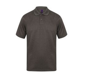 Henbury HY475 - Cool Plus Poloshirt für Herren Heather Charcoal