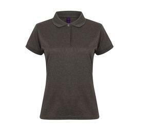 Henbury HY476 - Damen Polo T-Shirt Heather Charcoal