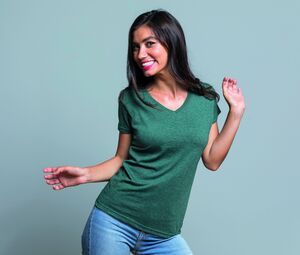 JHK JK158 - Damen T-Shirt mit V-Ausschnitt 145 Türkis