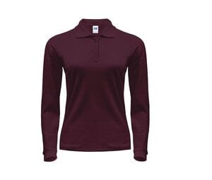 JHK JK216 - Langärmeliges Frauen Polo 200 Burgundy