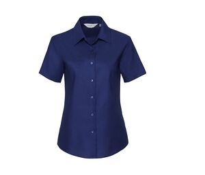 Russell Collection JZ33F - Short Sleeve Easy Care Oxford Bluse