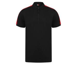 Finden & Hales LV381 - Stretch-Poloshirt Schwarz / Rot