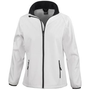 Result R231F - Damen Bedruckbare Softshelljacke Weiß / Schwarz