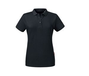 RUSSELL RU508F - Damen Polo T-Shirt aus Bio-Baumwolle Schwarz