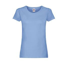Fruit of the Loom SC1422 - Frauen rundes Nacken-T-Shirt Sky Blue