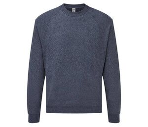 Fruit of the Loom SC260 - Herren-Pullover mit Raglanärmeln Vintage Heather Navy