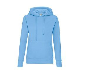 Fruit of the Loom SC269 - Frauen Hoodie mit Känguru-Tasche Sky Blue