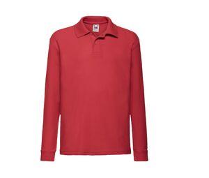 FRUIT OF THE LOOM SC3201 - Kinder Polo-Sweatshirt Rot
