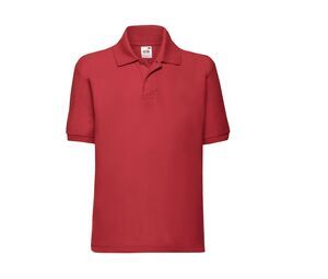 FRUIT OF THE LOOM SC3417 - Kinder Polo T-Shirt  Rot