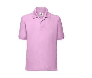 FRUIT OF THE LOOM SC3417 - Kinder Polo T-Shirt  Light Pink