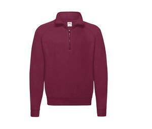 Fruit of the Loom SC376 - Herren-Sweatshirt aus Baumwolle mit Reißverschluss Burgundy