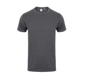 Skinnifit SF121 - Herren-Stretch-Baumwoll-T-Shirt Heather Charcoal