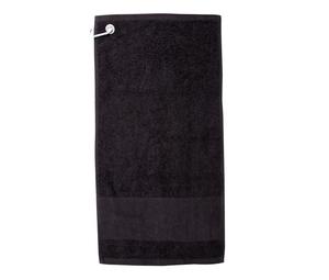 Towel city TC033 - Golf Handtuch mit Latte Schwarz