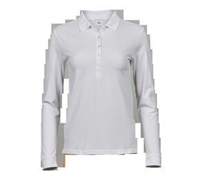 Tee Jays TJ146 - Luxus-Langarm-Polo für Frauen Weiß