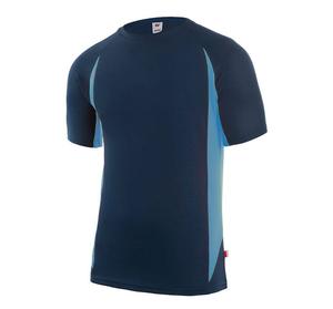 VELILLA V5501 - T-SHIRT TECHNIQUE BICOLORE Navy / Sky Blue