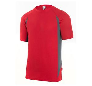 VELILLA V5501 - T-SHIRT TECHNIQUE BICOLORE Rot / Grau