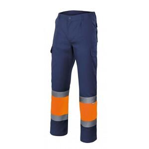 VELILLA VL157 - HOSE BICOLOR HOHE SICHTBARKEIT Navy/Fluo Orange