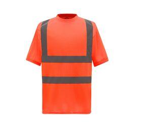 Yoko YK410 - Reflektierendes kurzärmeliges T-Shirt Hi Vis Orange