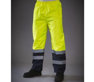 Yoko YK461 - High Visibility zweifarbige Überhose Hi Vis Orange/Navy