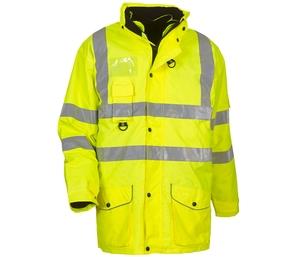 Yoko YK711 - High Visibility 7 in 1 Parka Hi Vis Yellow