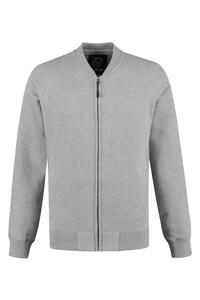 Lemon & Soda LEM3224 - Schwerer Pullover Cardigan Unisex Grey Heather