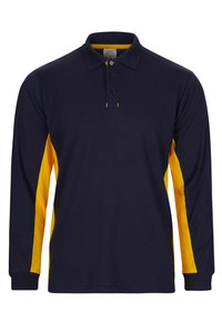 Velilla 105514 - LS TWO-TONE POLO NAVY BLUE/YELLOW