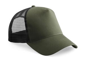 Beechfield B640B - Junior Snapback Trucker Olive Green/Black