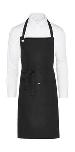 SG Accessories JG16P-CA-Bib - PROVENCE - Eyelet Bib Apron with Pocket Schwarz