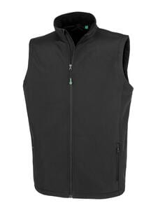Result Genuine Recycled R902M - Men's Recycled 2-Layer Printable Softshell B/W Schwarz