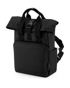 Bag Base BG118S - Recycled Mini Twin Handle Roll-Top Backpack Schwarz