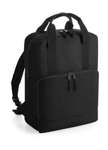 Bag Base BG287 - Recycled Twin Handle Cooler Backpack Schwarz