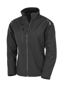 Result Genuine Recycled R900F - Womens Recycled 3-Layer Printable Softshell Jacket Schwarz